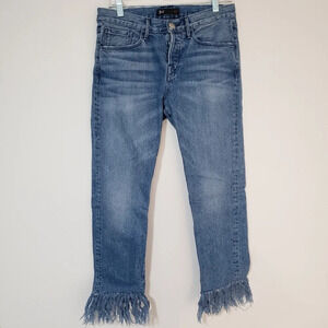 3x1 NYC Stella Fringe Straight Crop Jeans